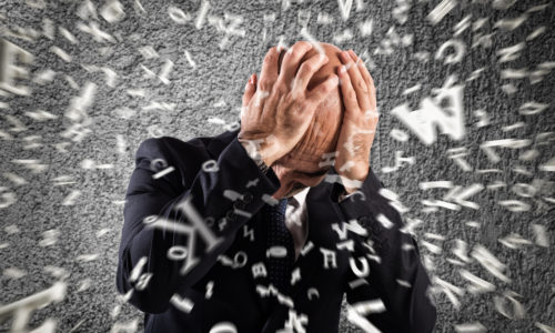 Businessman stunned by strong headache