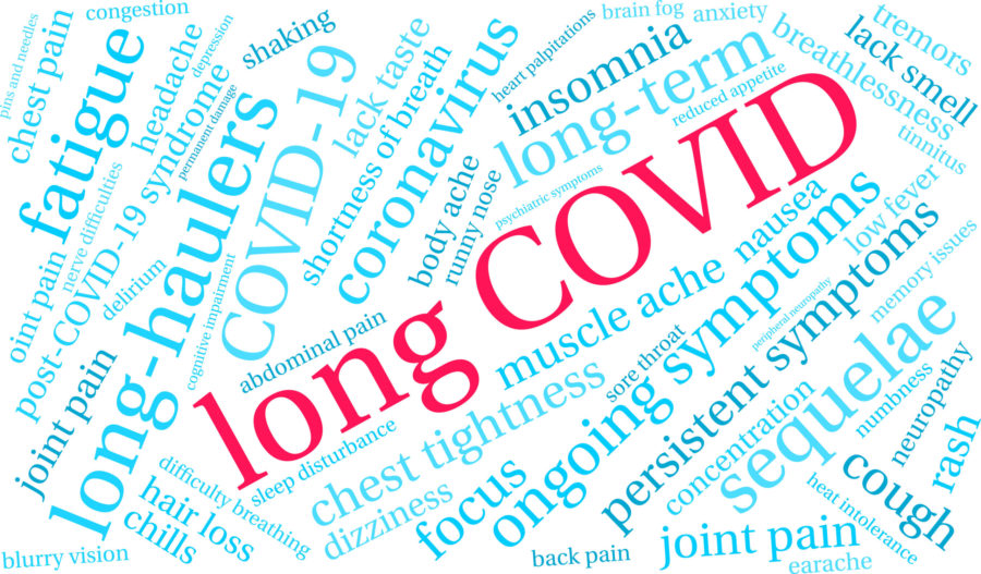 Long COVID Word Cloud on a white background.